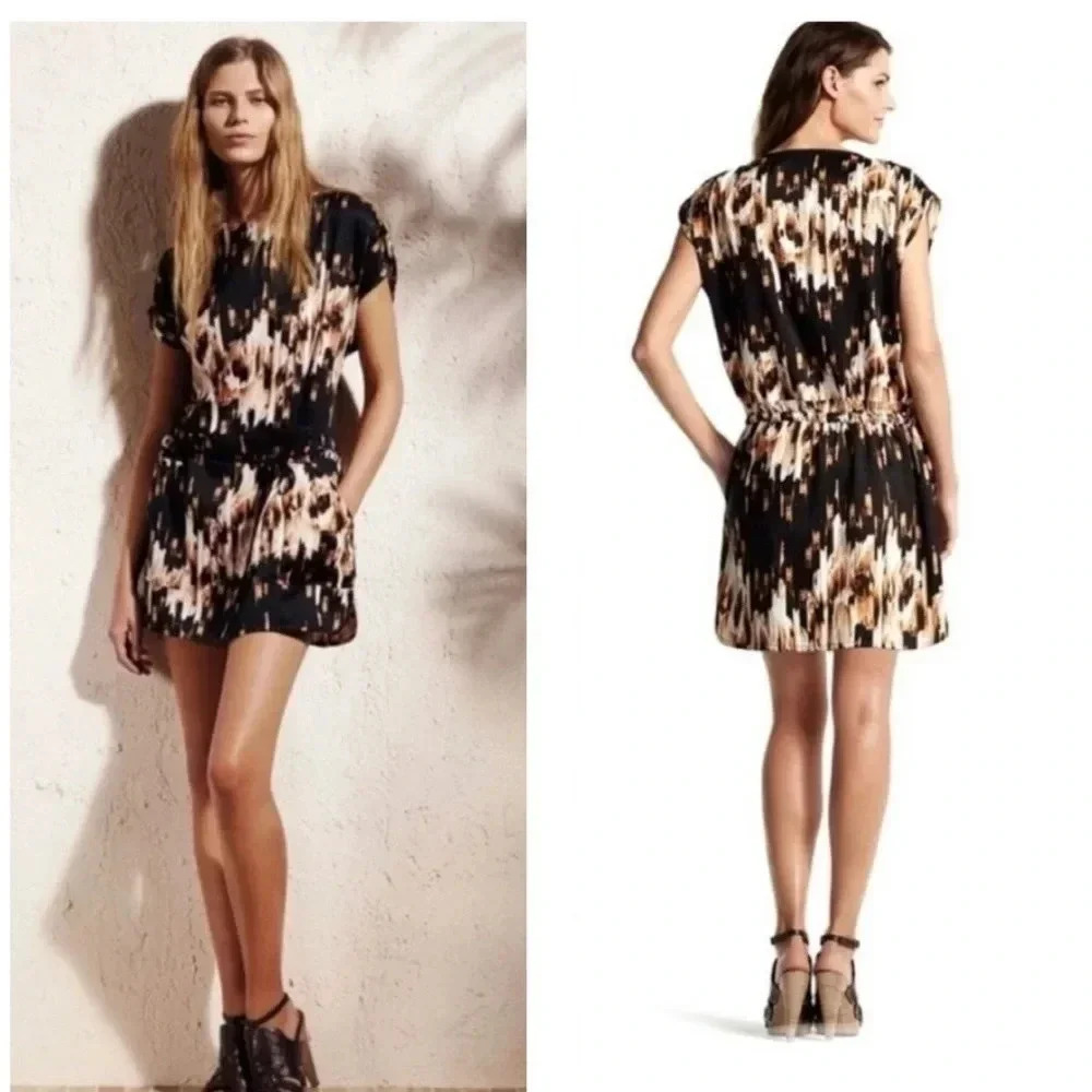 Derek Lam Drawstring Waist Tunic Dress Size Large